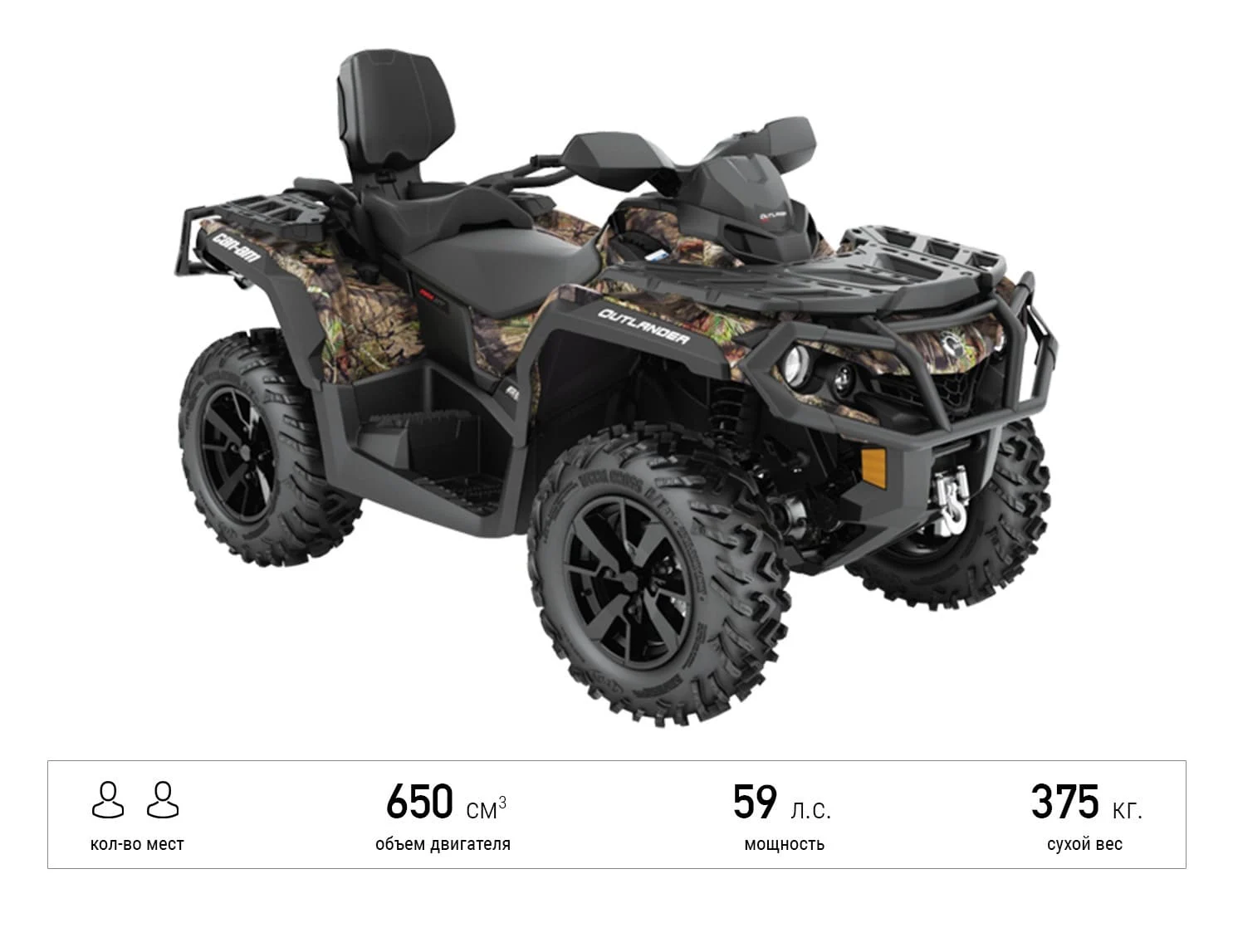  Can-Am Outlander Max XT 650 Camo (2021) (ПСМ)